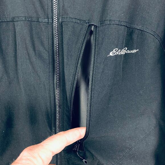 Eddie Bauer First Ascent Soft Shell Jacket Men's SZ 2XL Pockets Full Zip Black - Picture 4 of 15